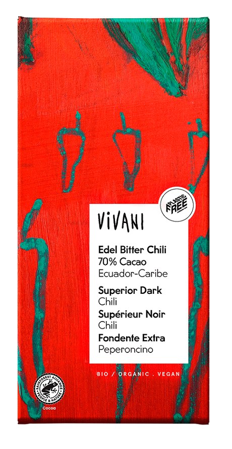 Czekolada gorzka z chili BIO 80 g — Vivani