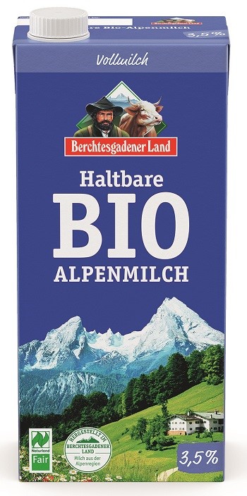 Mleko alpejskie UHT (min. 3,5 % tłuszczu) BIO 1 l — Berchtesgadener Land