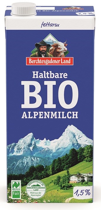 Mleko alpejskie UHT (min. 1,5 % tłuszczu) BIO 1 l — Berchtesgadener Land