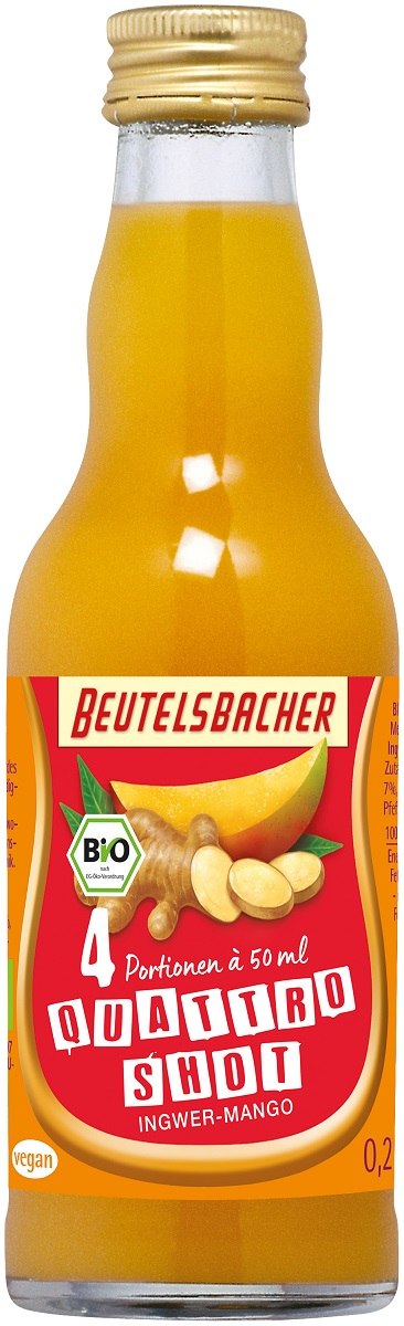 Shot z mango, imbirem, kurkumą i acerolą BIO 200 ml — Beutelsbacher