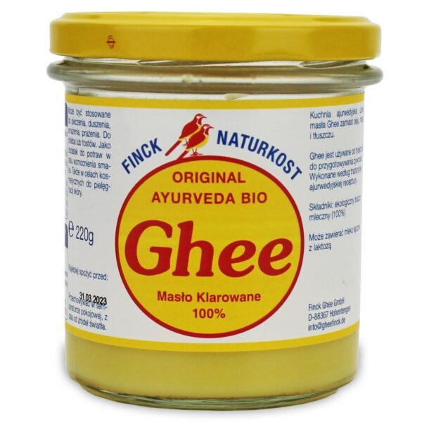 Masło klarowane ghee BIO 220 g (242 ml) — Finck Ayurveda