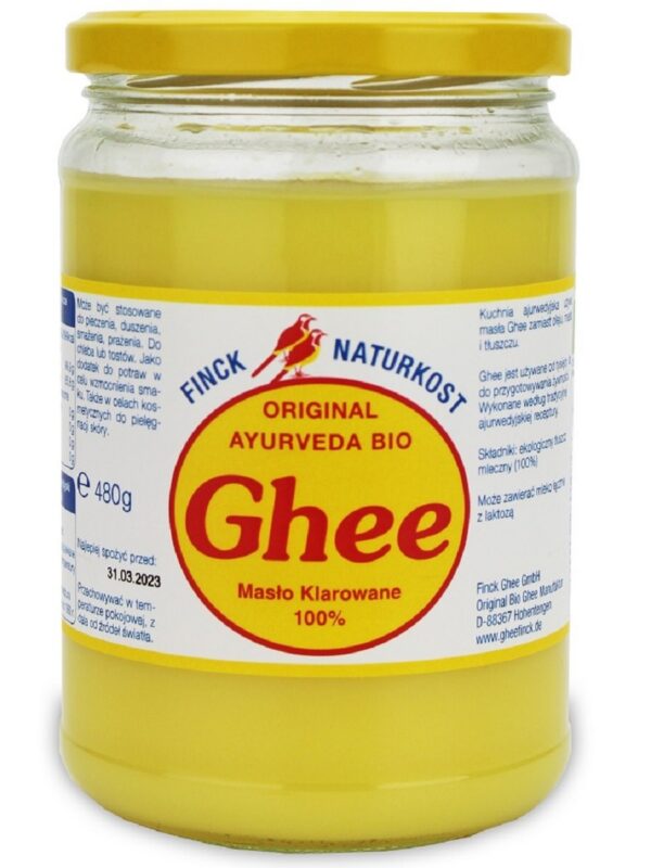 Masło klarowane ghee BIO 480 g (527 ml) — Finck Ayurveda