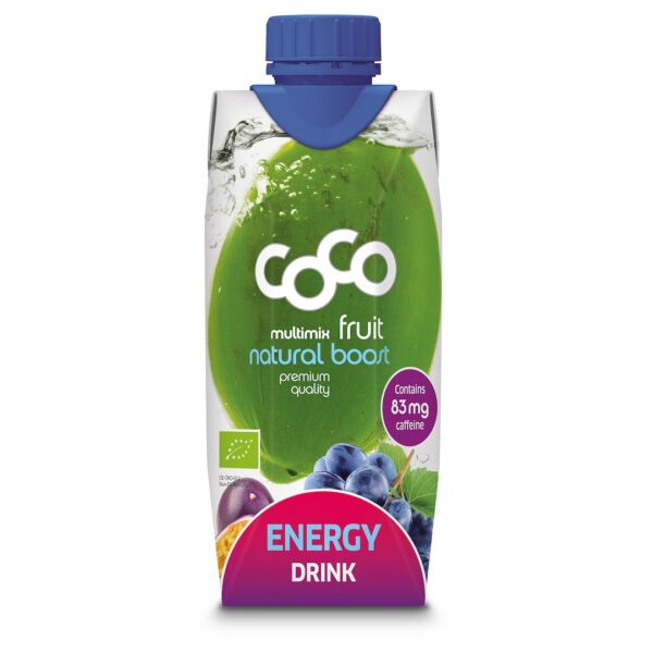 Napój energetyzujący z wodą kokosową i marakują BIO 330 ml — Coco