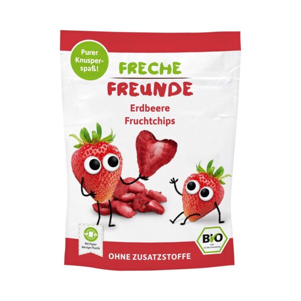 Truskawki liofilizowane dla dzieci bezglutenowe BIO 12 g — Freche Freunde