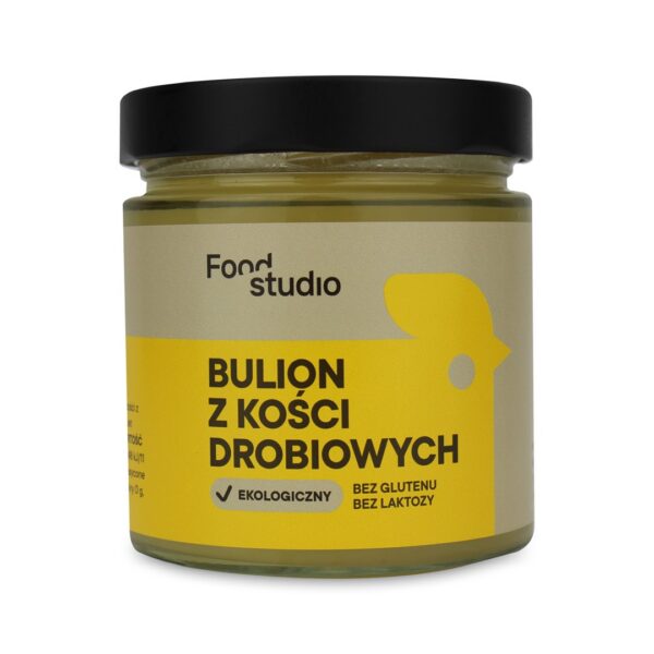 Bulion drobiowy w płynie bezglutenowy BIO (słoik) 350 ml — Food Studio