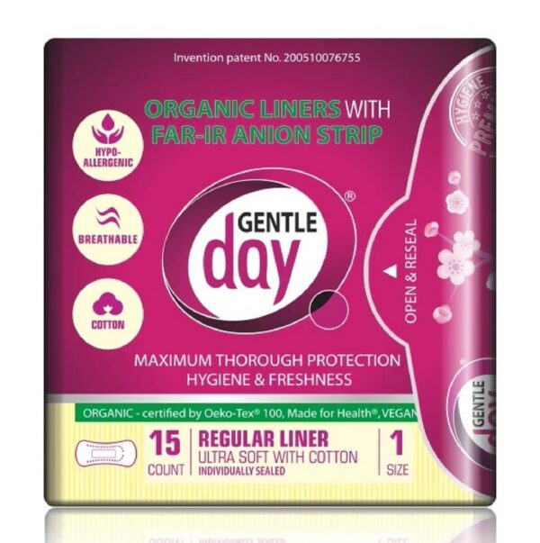 Wkładki higieniczne z paskiem anionowym 15 szt. — Gentle Day