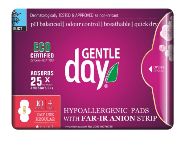 Podpaski higieniczne z paskiem anionowym na dzień 10 szt. — Gentle Day
