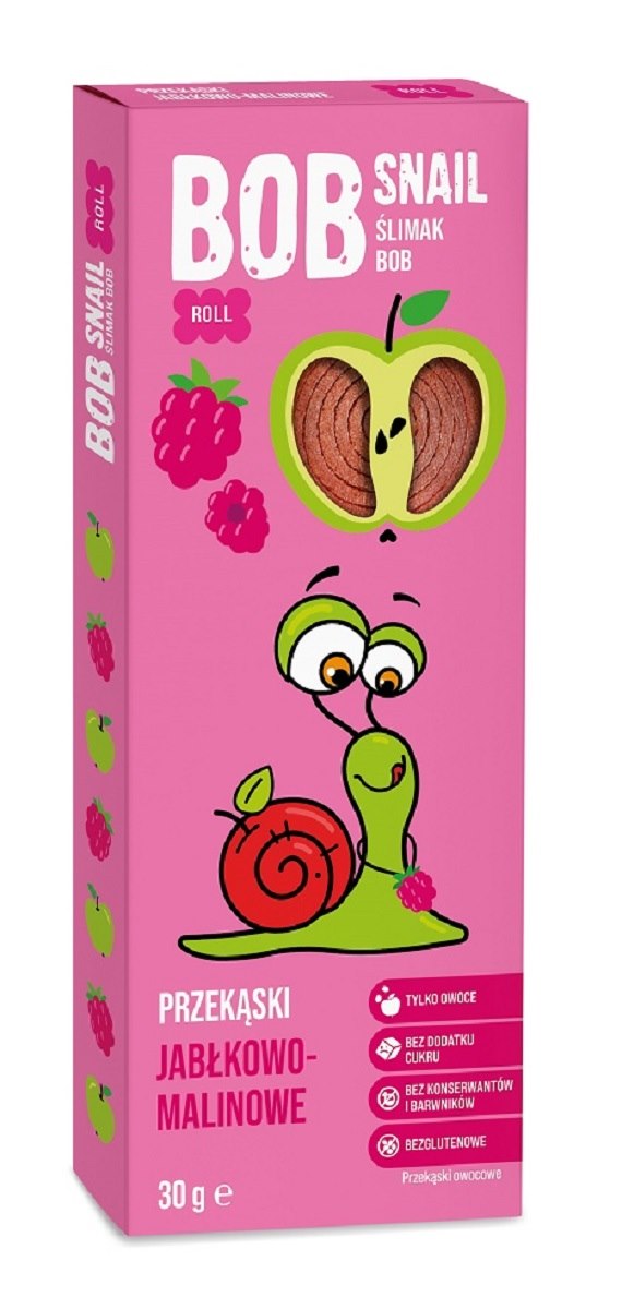 Przekąska roll jabłko-malina bez dodatku cukrów bezglutenowa 30 g — Bob Snail