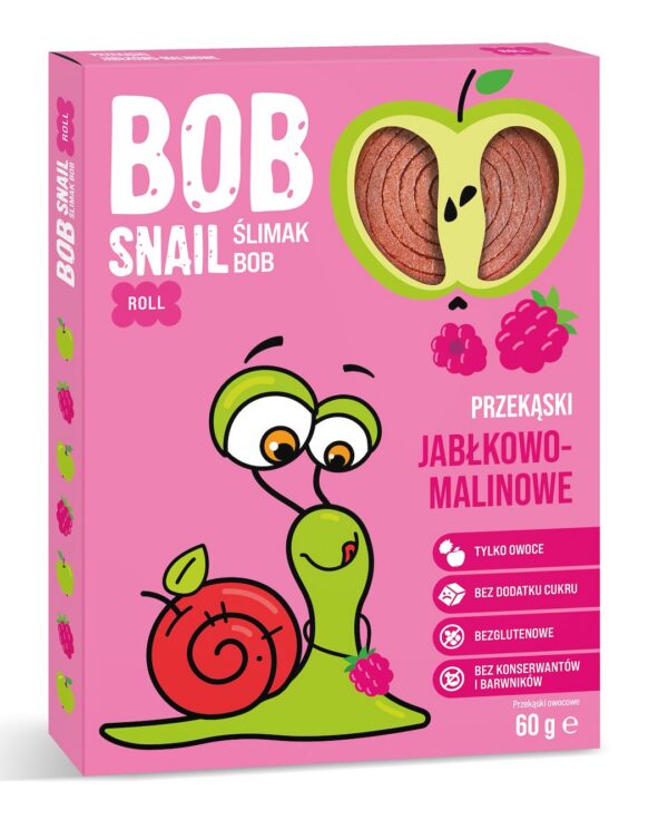 Przekąska roll jabłko-malina bez dodatku cukrów bezglutenowa 60 g — Bob Snail