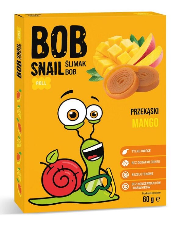 Przekąska roll mango bez dodatku cukrów bezglutenowa 60 g — Bob Snail