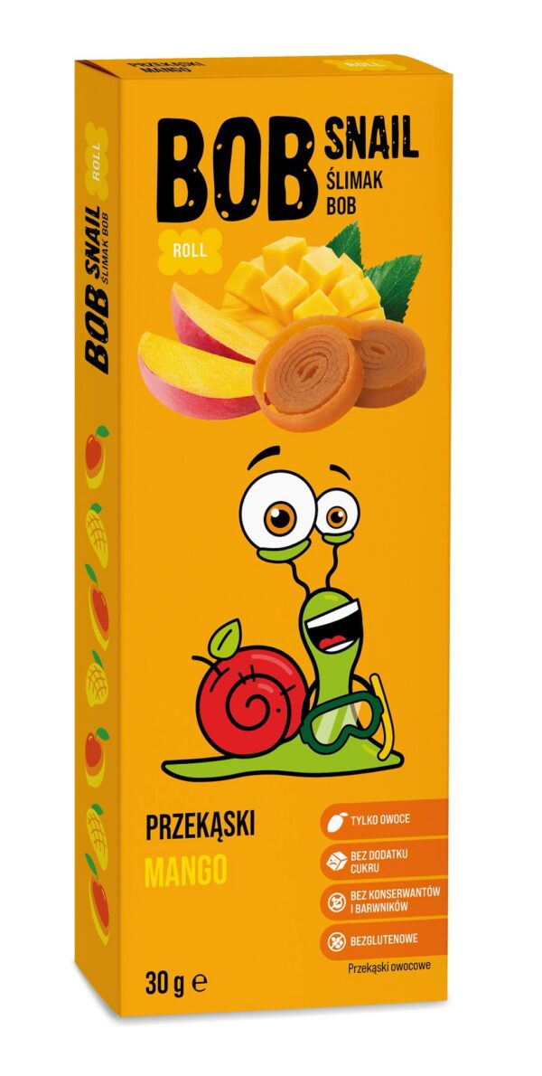 Przekąska roll mango bez dodatku cukrów bezglutenowa 30 g — Bob Snail
