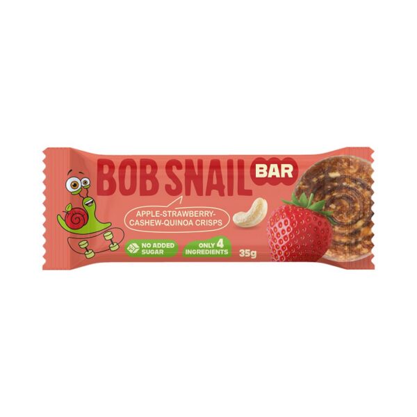 Baton jabłko-truskawka-orzechy nerkowca bez dodatku cukrów 35 g — Bob Snail