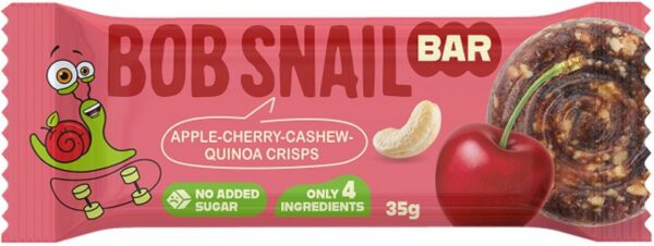 Baton jabłko-wiśnia-orzechy nerkowca bez dodatku cukrów 35 g — Bob Snail