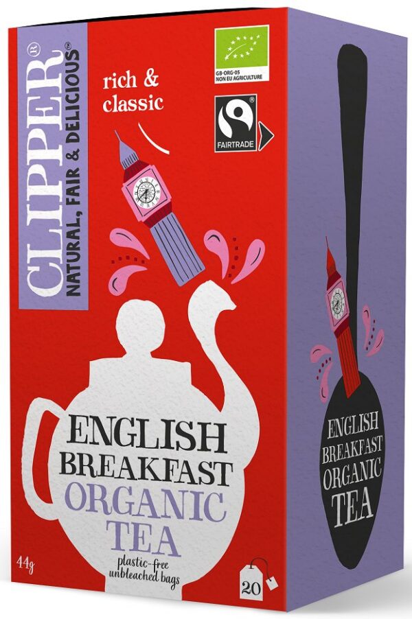 Herbata czarna English Breakfast Fair Trade BIO (20 x 2,2 g) 44 g — Clipper