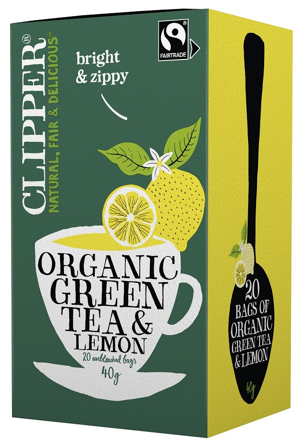 Herbata zielona z cytryną Fair Trade BIO (20 x 2 g) 40 g — Clipper