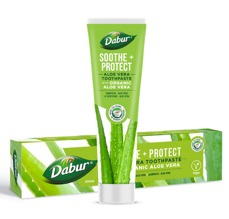 Pasta do zębów ukojenie + ochrona z aloesem bez fluoru 100 ml — Dabur