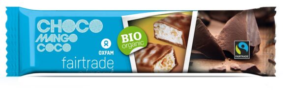 Baton z nadzieniem kokos-mango w polewie z czekolady mlecznej Fair Trade BIO 33 g — Oxfam