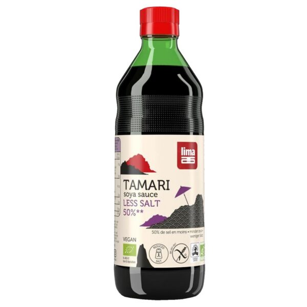 Sos sojowy tamari 50 % mniej soli bezglutenowy BIO 250 ml — Lima