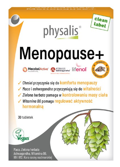 Tabletki maca i ashwagandha z witaminami B 30 szt. — Physalis