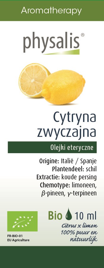 Olejek eteryczny cytryna zwyczajna BIO 10 ml — Physalis
