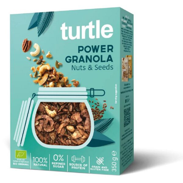 Granola orzechy-nasiona bezglutenowa BIO 350 g — Turtle
