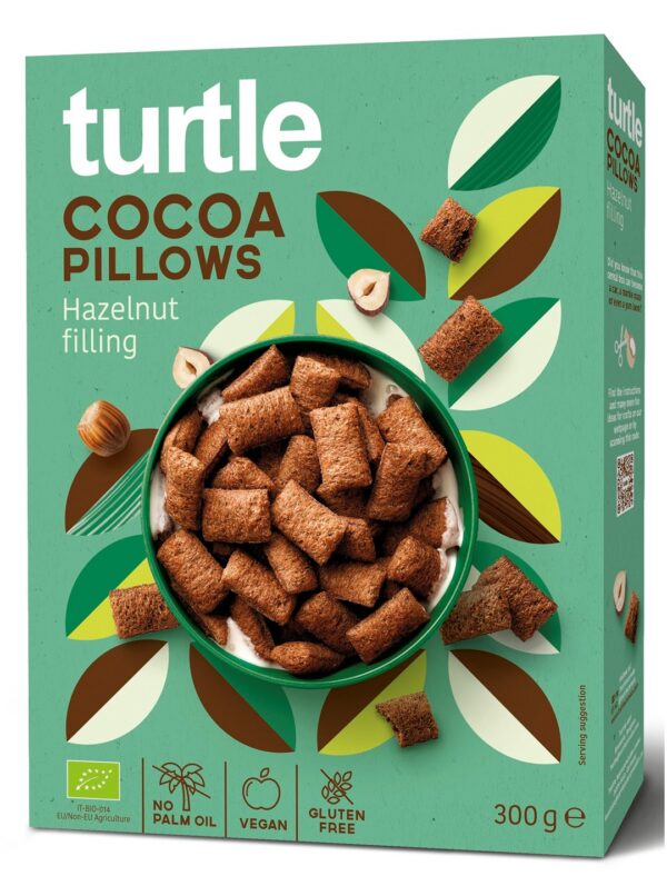 Poduszki ryżowe z kremem orzechowo-kakaowym bezglutenowe BIO 300 g — Turtle