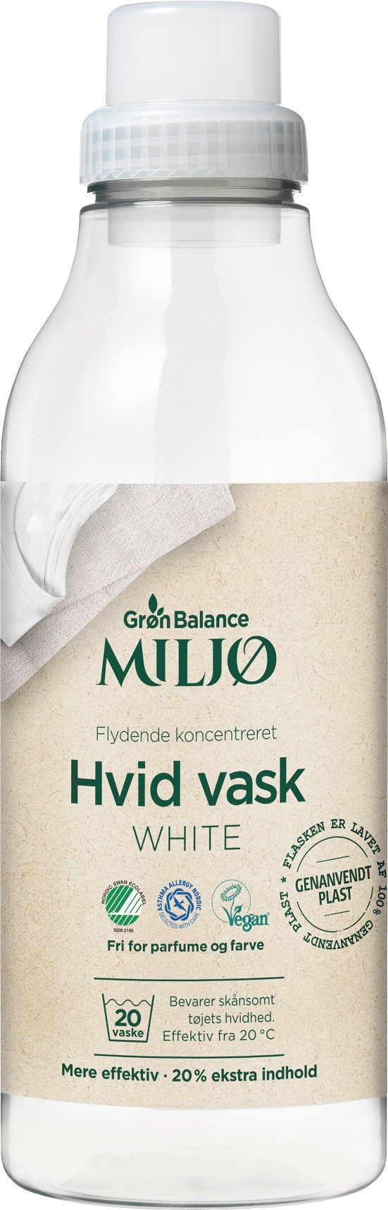 Płyn do prania białych ubrań (koncentrat) ECO 900 ml (20 prań) — Gron Balance