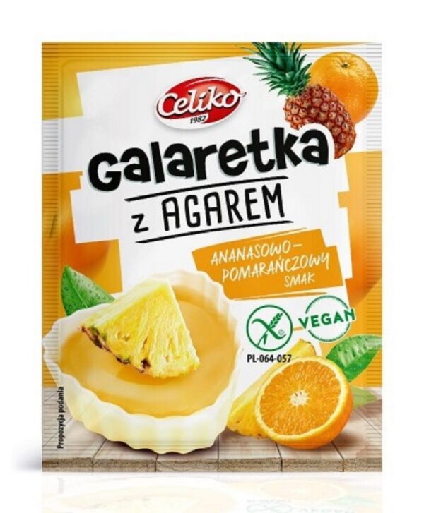 Galaretka z agarem ananas-pomarańcza bezglutenowa 45 g — Celiko
