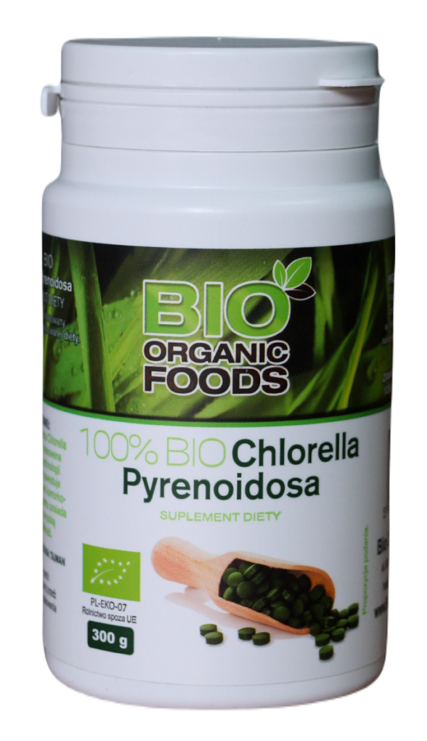 Chlorella pyrenoidosa BIO (250 mg) 1200 tabletek — Bio Organic Foods