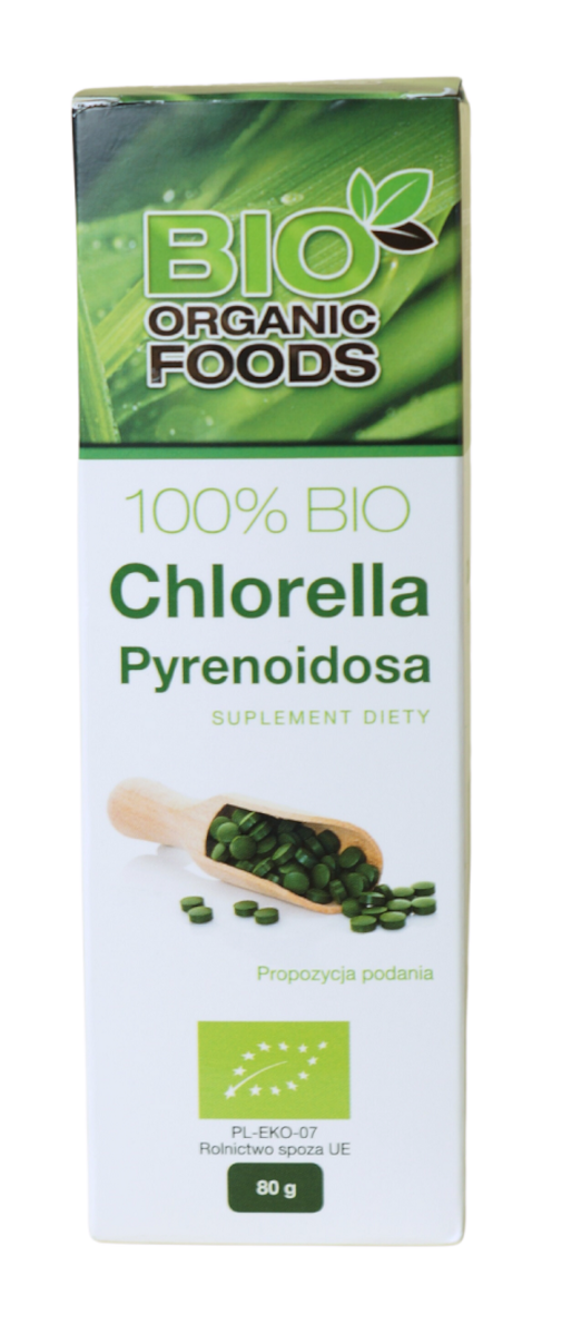 Chlorella pyrenoidosa BIO (250 mg) 320 tabletek — Bio Organic Foods