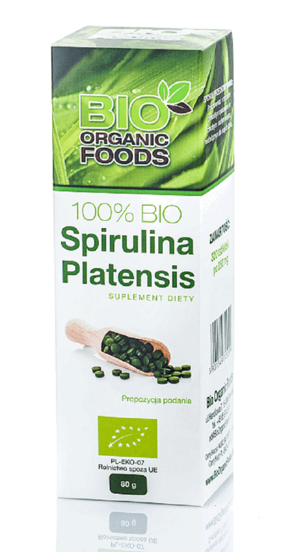 Spirulina platensis BIO (250 mg) 320 tabletek — Bio Organic Foods