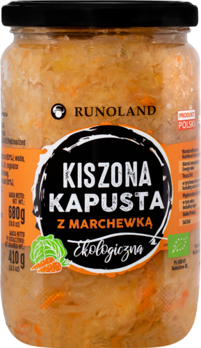 Kapusta kiszona z marchewką BIO 680 g (410 g) — Runoland