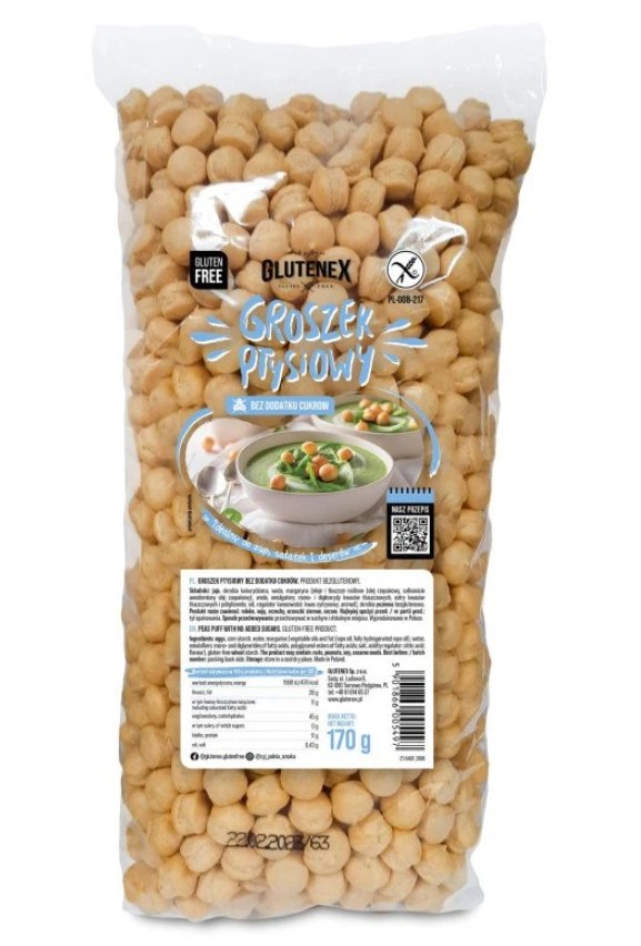 Groszek ptysiowy bez dodatku cukrów bezglutenowy 170 g — Glutenex