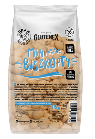 Biszkopty mini bez dodatku cukrów bezglutenowe 85 g — Glutenex