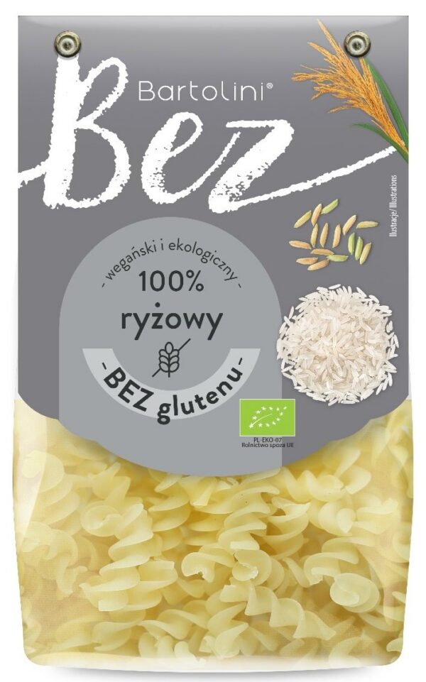 Makaron (ryżowy) świderki bezglutenowy BIO 250 g — Bartolini