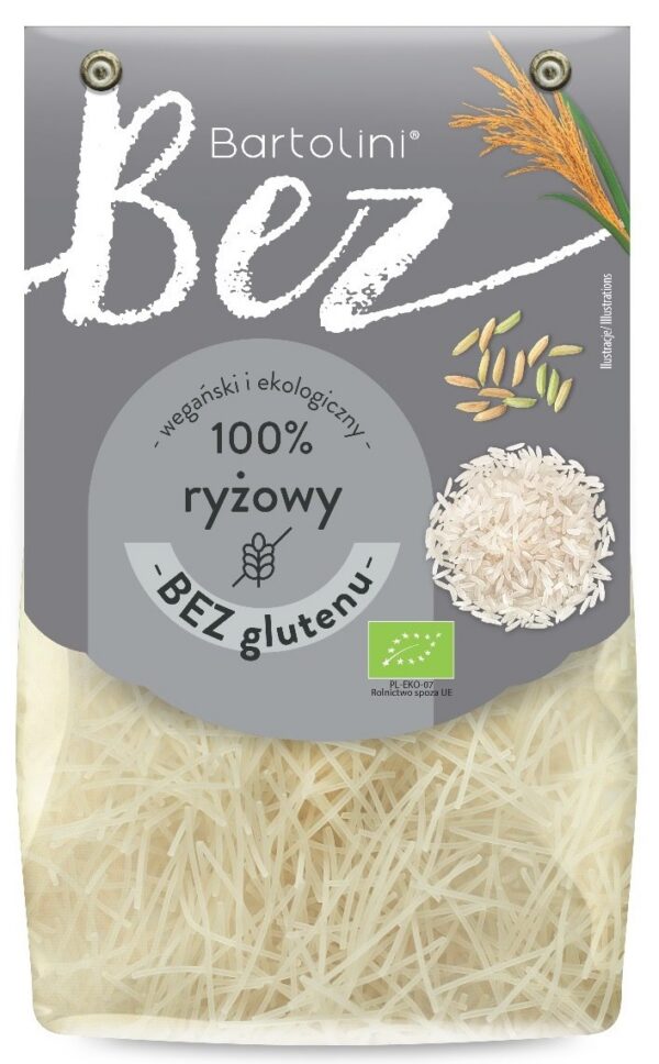 Makaron (ryżowy) krajanka bezglutenowy BIO 250 g — Bartolini