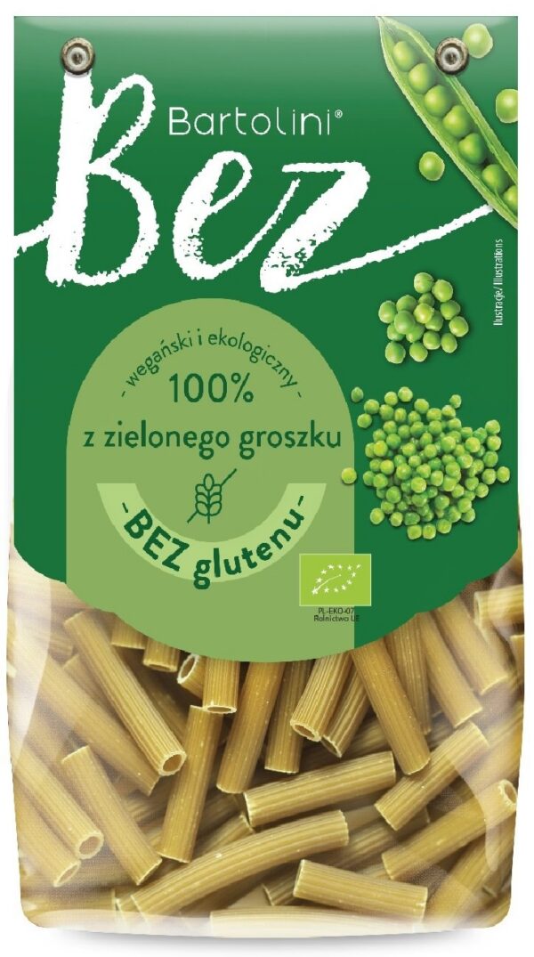 Makaron proteinowy (z groszku zielonego) rurka bezglutenowy BIO 250 g — Bartolini