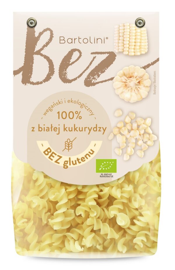 Makaron (z białej kukurydzy) świderki bezglutenowy BIO 250 g — Bartolini