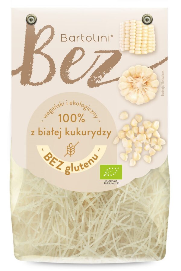 Makaron (z białej kukurydzy) krajanka bezglutenowy BIO 250 g — Bartolini