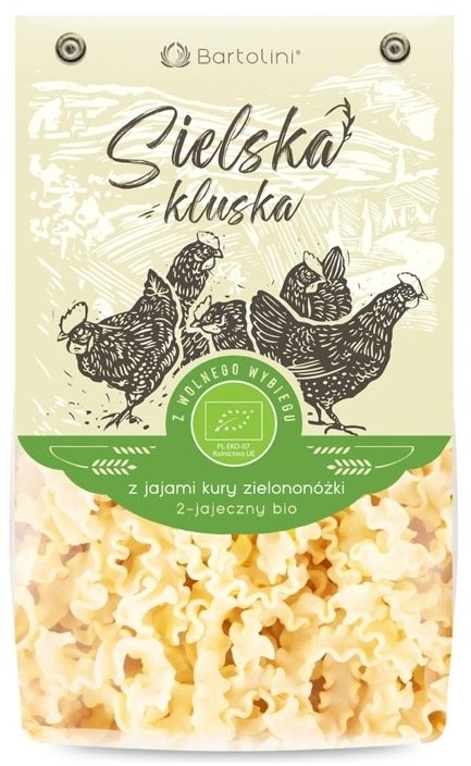 Makaron (z jajami kury zielononóżki semolinowy) fala BIO 250 g — Bartolini