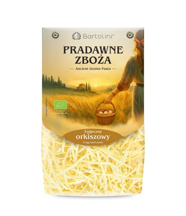 Makaron (3-jajeczny orkiszowy) krajanka BIO 250 g — Bartolini