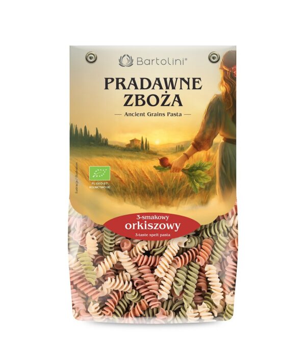 Makaron (orkiszowy 3-smakowy) świderki BIO 250 g — Bartolini