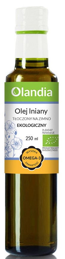 Olej lniany tłoczony na zimno BIO 250 ml — Olandia