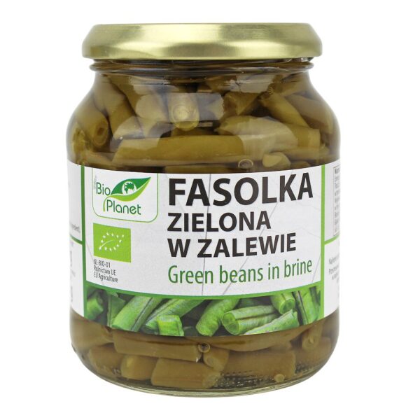 Fasolka zielona w zalewie BIO 340 g (185 g) (słoik) — Bio Planet