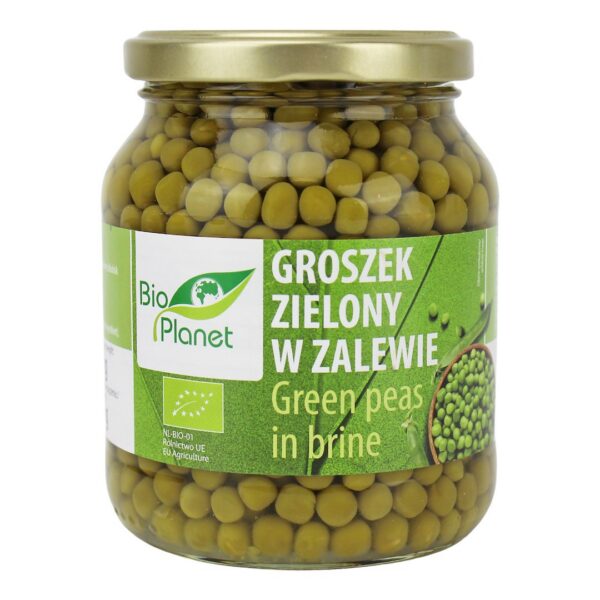 Groszek zielony w zalewie BIO 350 g (230 g) (słoik) — Bio Planet