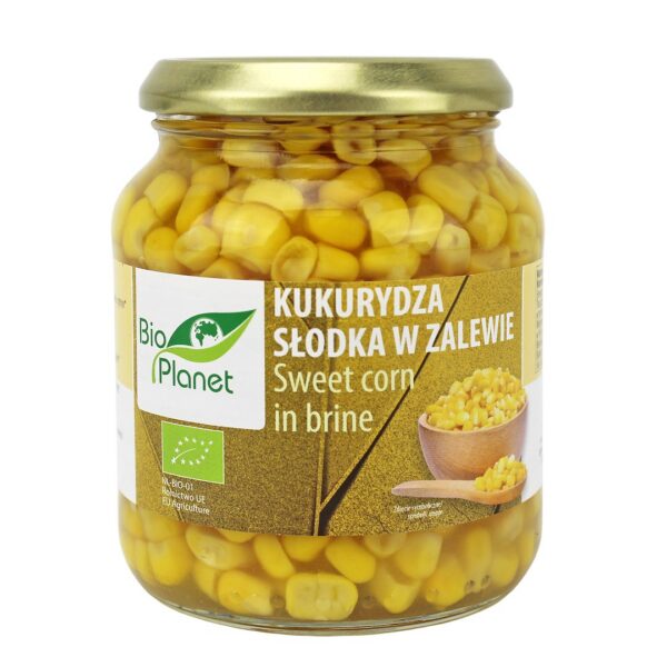Kukurydza słodka w zalewie BIO 340 g (230 g) (słoik) — Bio Planet