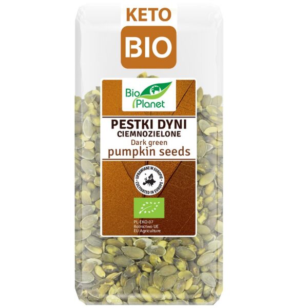 Pestki dyni ciemnozielone (uprawiane w Europie) BIO 350 g — Bio Planet