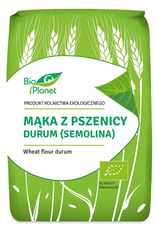 Mąka z pszenicy durum (semolina) BIO 1 kg — Bio Planet