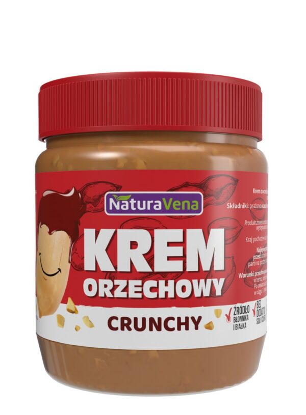 Krem orzechowy crunchy 100 % bez dodatku soli i cukrów 340 g — Naturavena