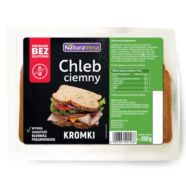 Chleb ciemny krojony bezglutenowy 200 g — Naturavena